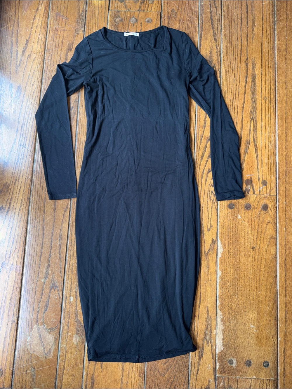Marine Layer Lexi long sleeve midi dress in black size medium